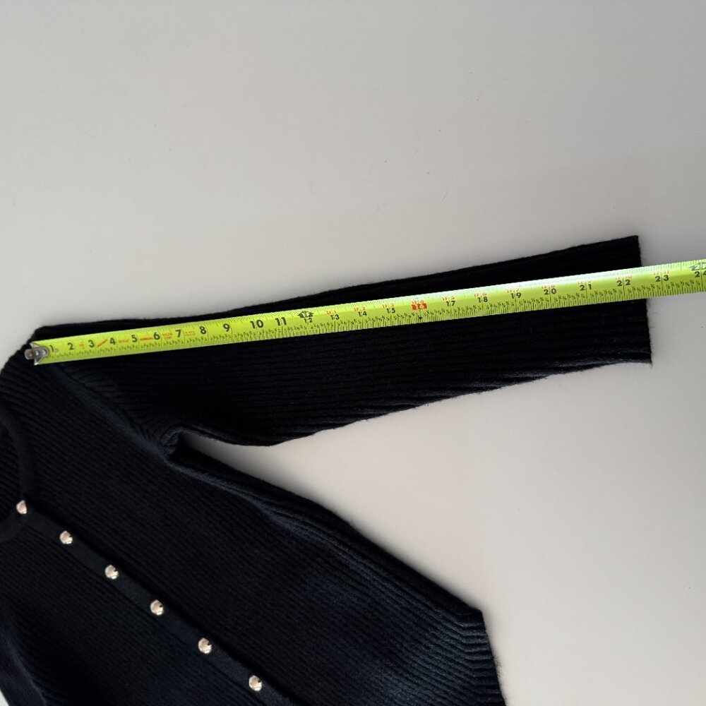 Commense Button Down Split Cardigan Black, Size M - image 9